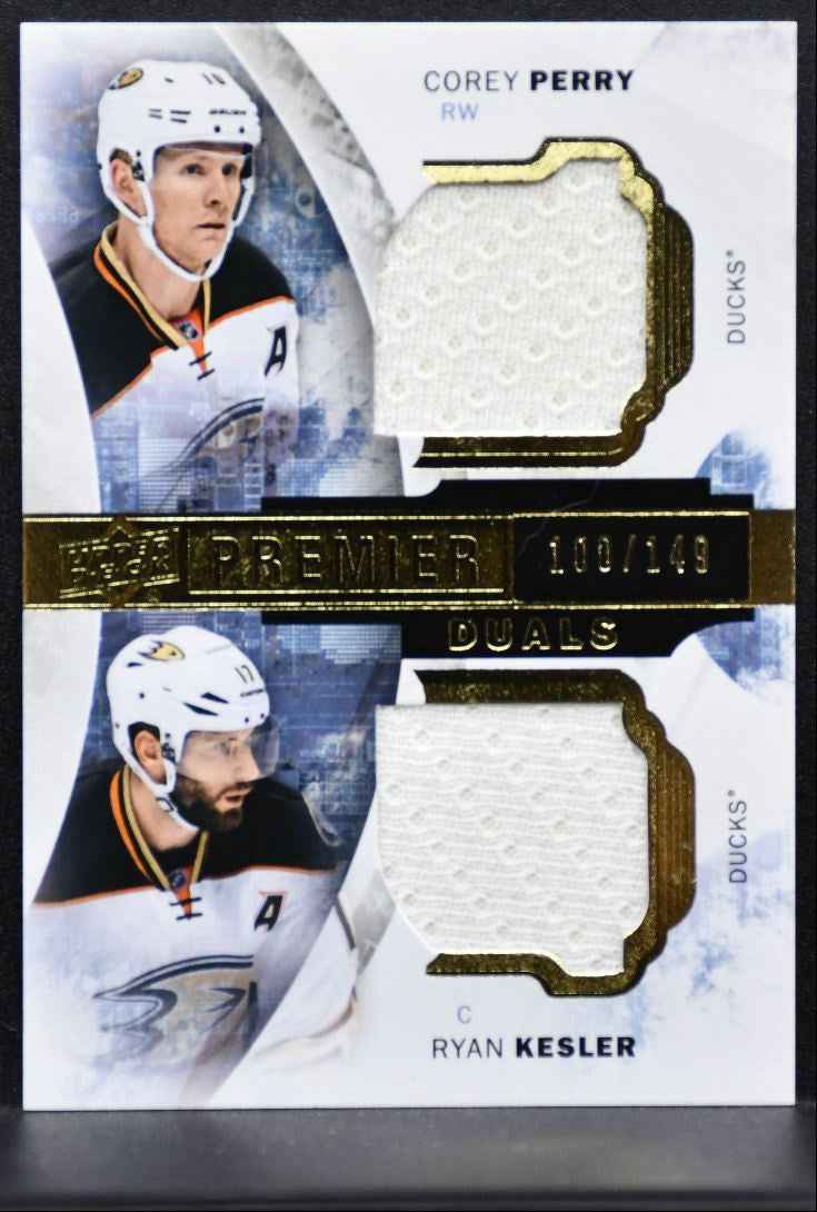 2015-16 UD Premier Duals Jersey Perry/Kesler Anaheim Ducks 100/149 Jersey 1793