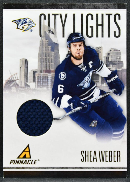 2010-11 Panini Pinnacle City Lights Materials Shea Weber Predators Jersey 2885