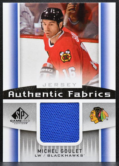 2013-14 SP Game Used Authentic Fabrics Michel Goulet Blackhawks Jersey 5050