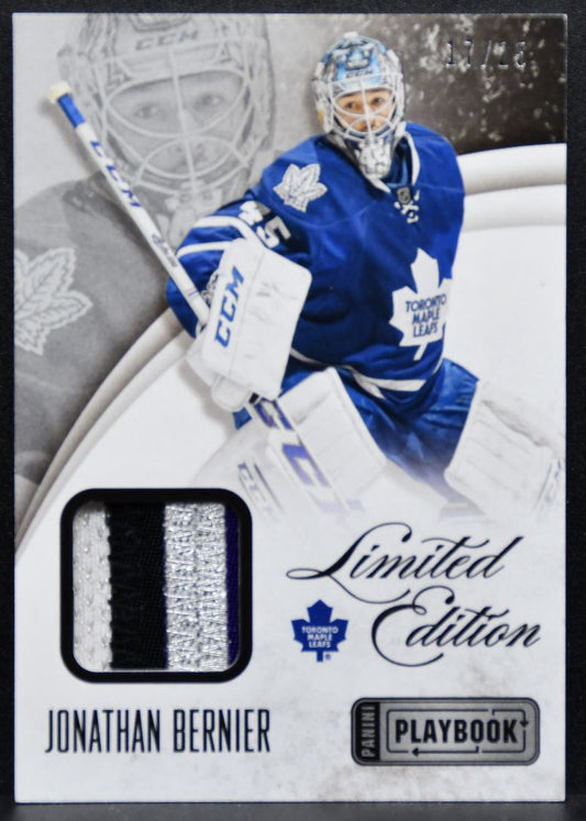 2013-14 Panini Playbook Limited Edition Jonathan Bernier 17/25 Patch 4224