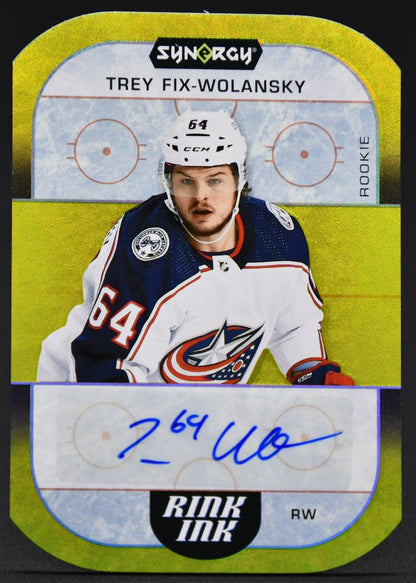 2022-23 UD Synergy Rink Ink Rookies Rink Trey Fix-Wolansky RIR-TF RC Auto