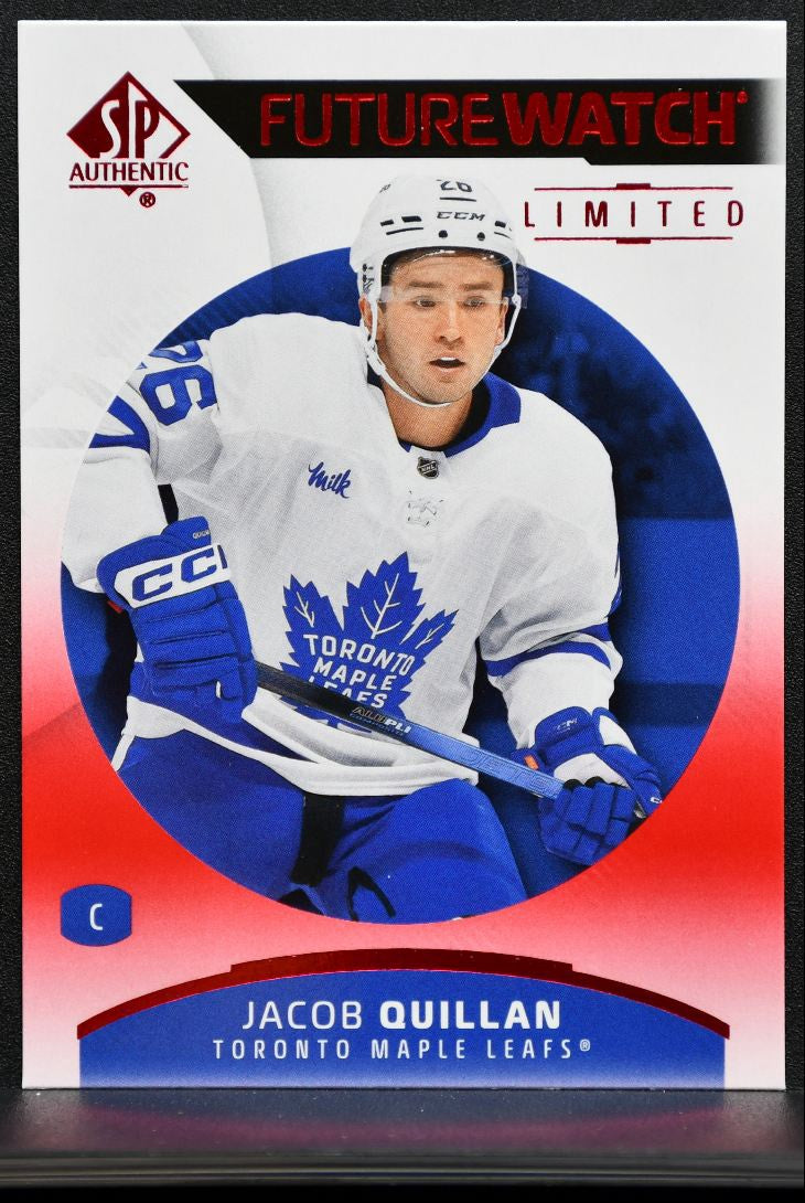 2025-26 SP Authentic Future Watch Limited Red Jacob Quillan Maple Leafs RC 4045