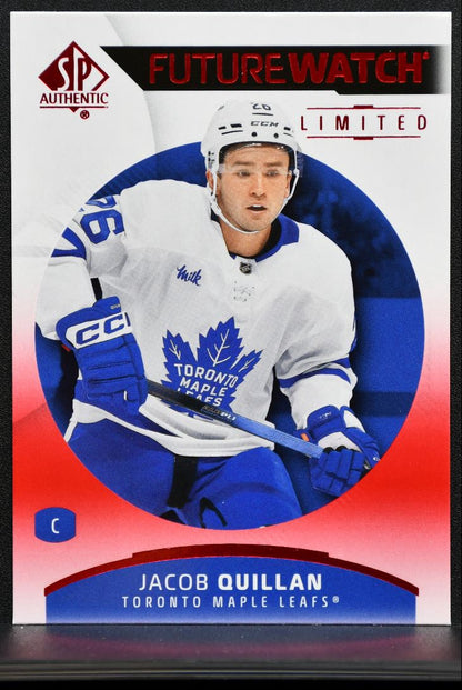 2025-26 SP Authentic Future Watch Limited Red Jacob Quillan Maple Leafs RC 4045