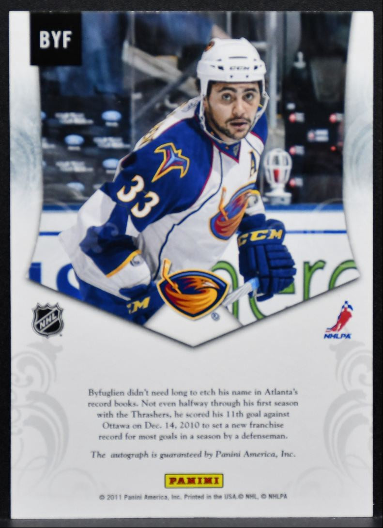 2010-11 Panini Luxury Suite Private Signings Dustin Byfuglien Auto 0574
