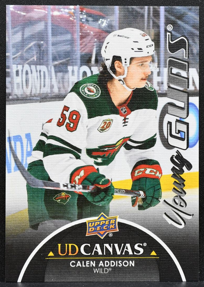 2021-22 UD Series 1 UD Canvas Young Guns Black Calen Addison C108 Wild RC 9829