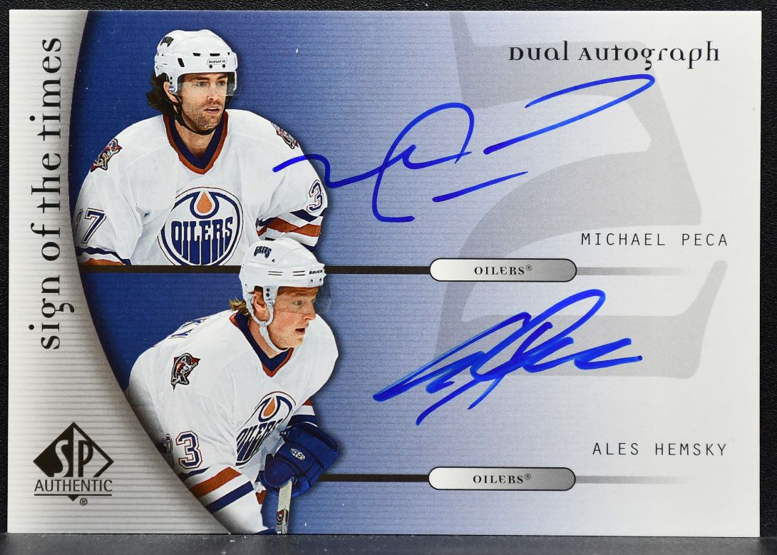 2005-06 SP Authentic Sign of the Times Dual Auto Peca / Hemsky Oilers Auto 9129