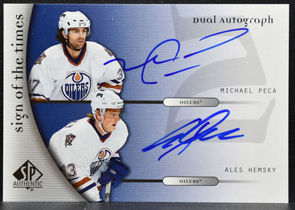 2005-06 SP Authentic Sign of the Times Dual Auto Peca / Hemsky Oilers Auto 9129