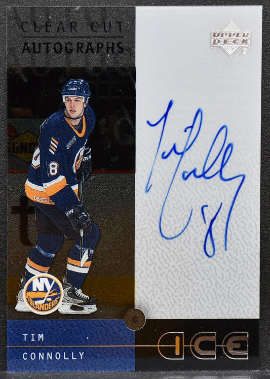 2000-01 Upper Deck Ice Clear Cut Autographs Tim Connolly TC Auto 5065