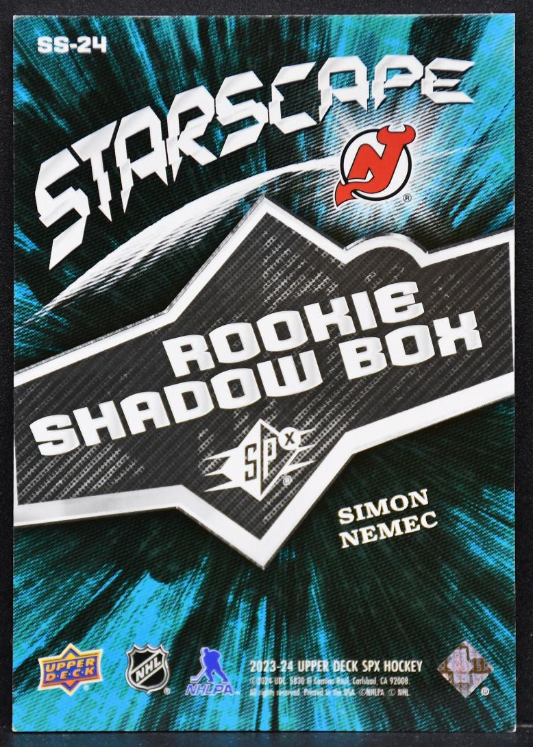 2023-24 SPx Starscape Shadow Box Simon Nemec SS-24 New Jersey Devils RC 3995