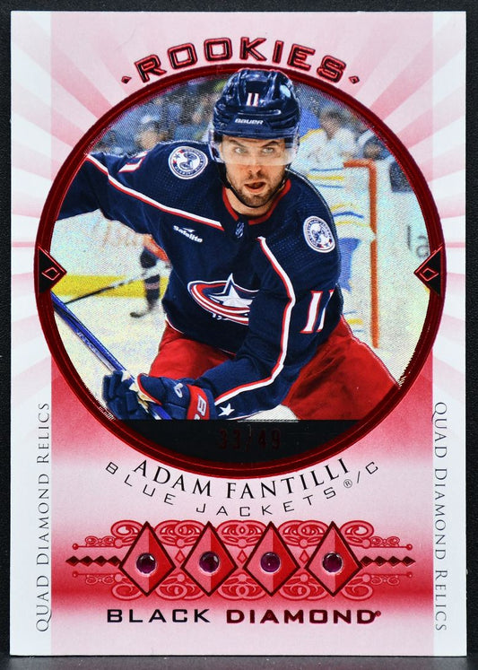 2023-24 Upper Deck Black Diamond Quad Relic Rookie Gems Adam Fantilli RC 2057