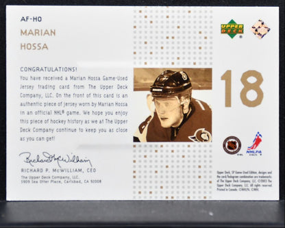 2002-03 SP Game Used Authentic Fabrics Marian Hossa Senators 222/225 Jersey 3971