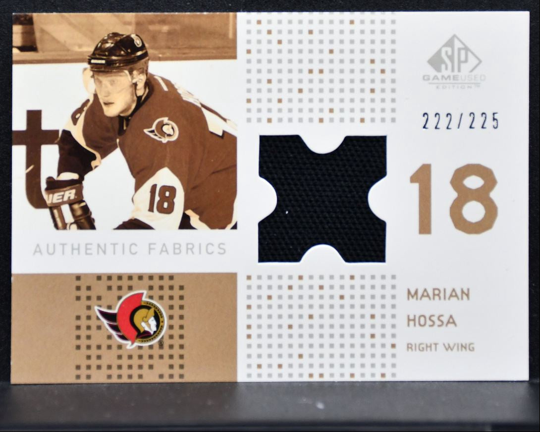 2002-03 SP Game Used Authentic Fabrics Marian Hossa Senators 222/225 Jersey 3971