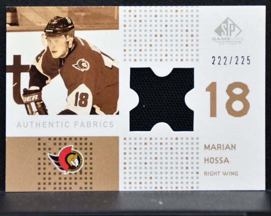 2002-03 SP Game Used Authentic Fabrics Marian Hossa Senators 222/225 Jersey 3971