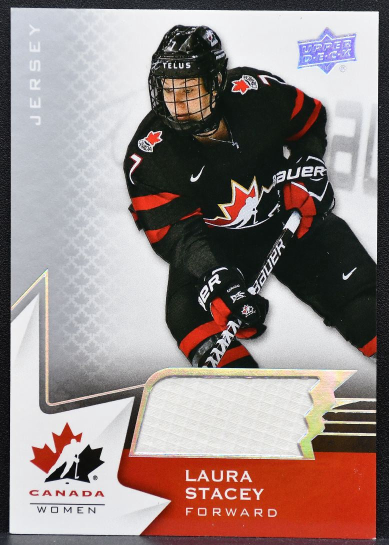 2020-21 Upper Deck Team Canada Jersey Laura Stacey 67 Team Canada Jersey 0622