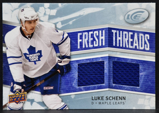 2008-09 UD Ice Fresh Threads Luke Schenn FT-LS Toronto Maple Leafs RC Jersey 2707