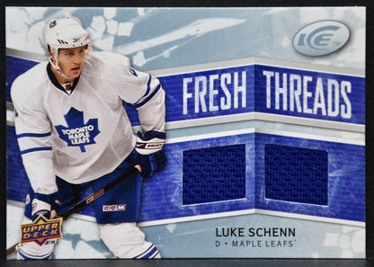 2008-09 UD Ice Fresh Threads Luke Schenn FT-LS Toronto Maple Leafs RC Jersey 2707