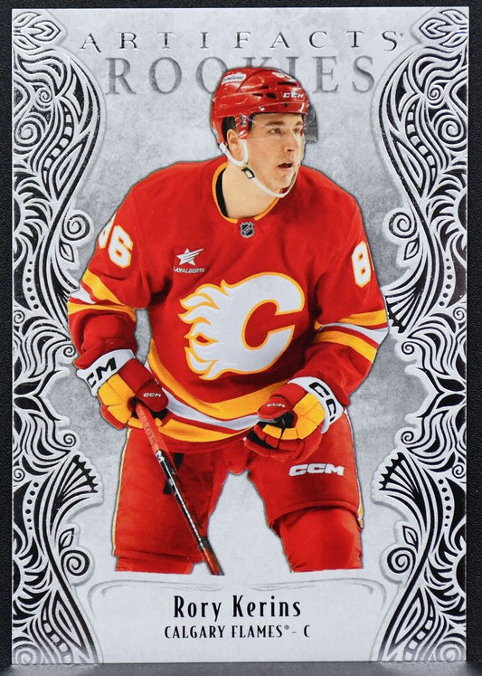 2025-26 UD Artifacts Lime Green Rory Kerins 175 Calgary Flames RC 037/125 4749