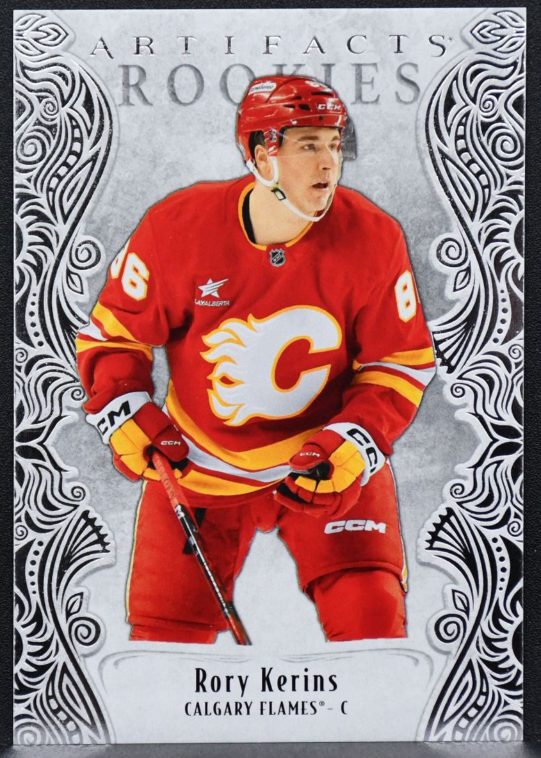 2025-26 UD Artifacts Lime Green Rory Kerins 175 Calgary Flames RC 037/125 4749