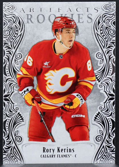 2025-26 UD Artifacts Lime Green Rory Kerins 175 Calgary Flames RC 037/125 4749