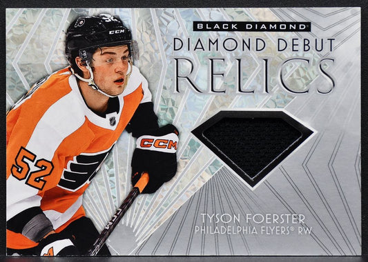 23-24 UD Black Diamond Debut Relics Tyson Foerster DD-TF Flyers RC Jersey 3285