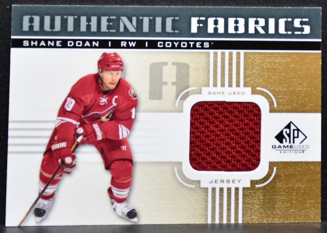 2011-12 SP Game Used Authentic Fabrics Shane Doan Phoenix Coyotes Jersey 5344