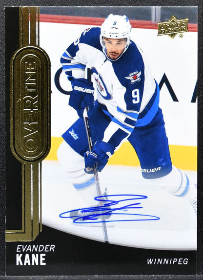 2014-15 Upper Deck Overtime Autographs Evander Kane 125 Winnipeg Jets Auto 0482