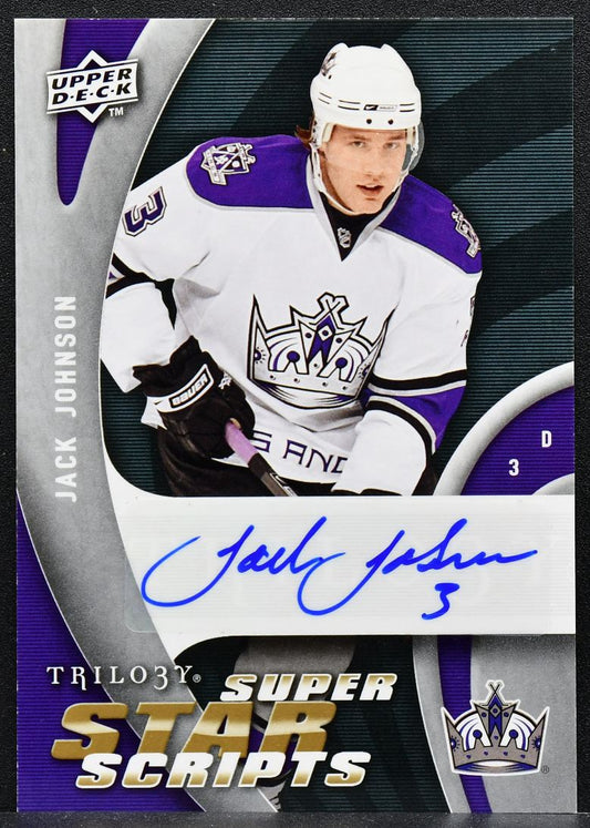 2009-10 Upper Deck Trilogy Super Star Scripts Jack Johnson 337 Auto 0008