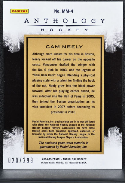 2014-15 Panini Anthology Massive Materials Neely Canucks /299 Jersey 9967
