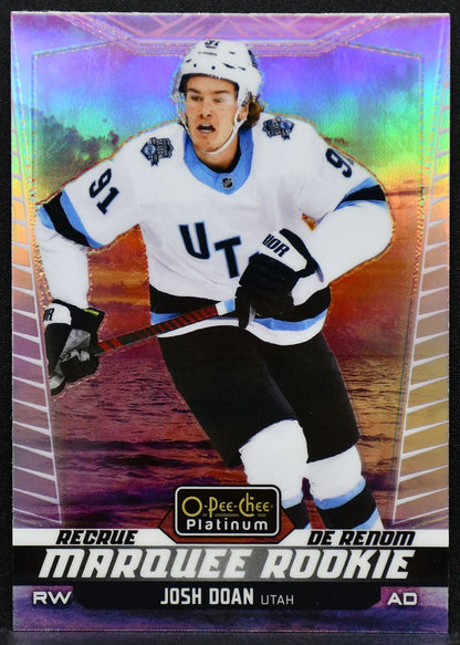 2024-25 O-Pee-Chee Platinum Marquee Rookie Sunset Josh Doan 254 Coyotes RC 6849
