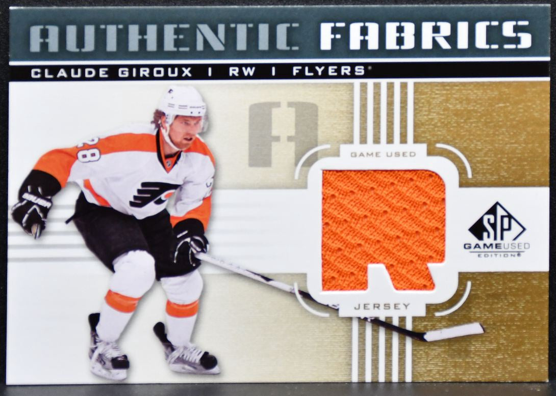 2011-12 SP Game Used Authentic Fabrics Claude Giroux AF-CG Flyers Jersey 5320