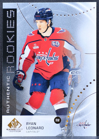 2025-26 SP Game Used Authentic Rookies Ryan Leonard Washington Capitals RC 0912