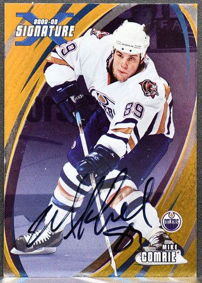 2002-03 In The Game Signature Mike Comrie 003 Edmonton Oilers Auto 2216