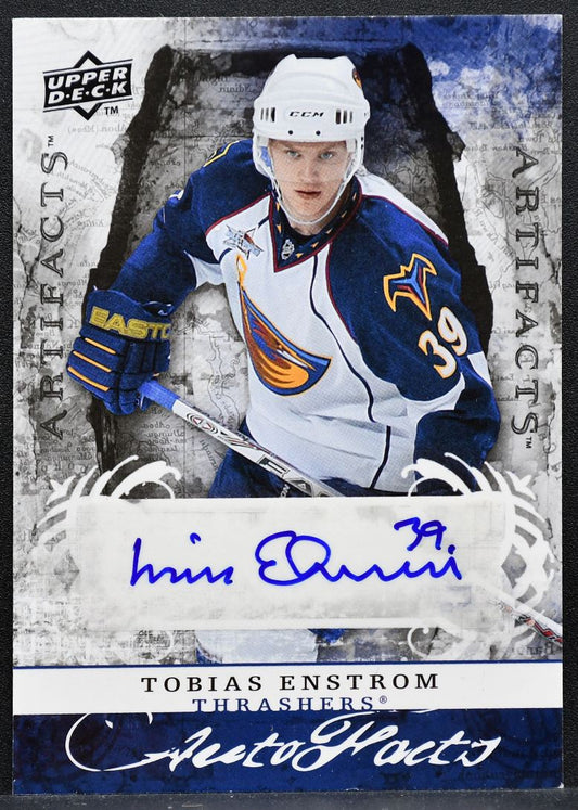 2008-09 Upper Deck Artifacts Auto-Facts Tobias Enstrom AF-TE Thrashers Auto 7675