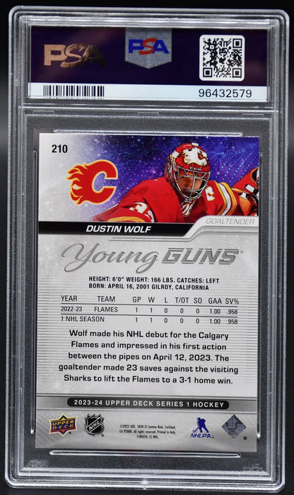 2023-24 UD Series 1 Dustin Wolf 210 Calgary Flames RC