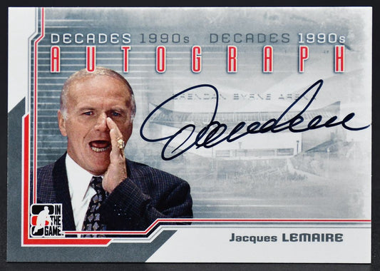 2013-14 In The Game Decades - 1990s Autograph Jacques Lemaire A-JLE Auto
