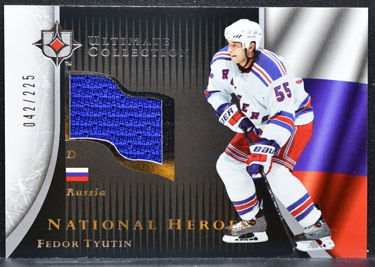 2005-06 UD Ultimate Collection National Heroes Fedor Tyutin Rangers Jersey 9792
