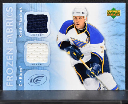 2007-08 Upper Deck Ice Frozen Fabrics Keith Tkachuk St. Louis Blues Jersey 4589