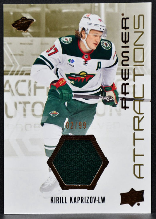 2024-25 UD Premier Kirill Kaprizov PA-KK Minnesota Wild 02/99 Jersey