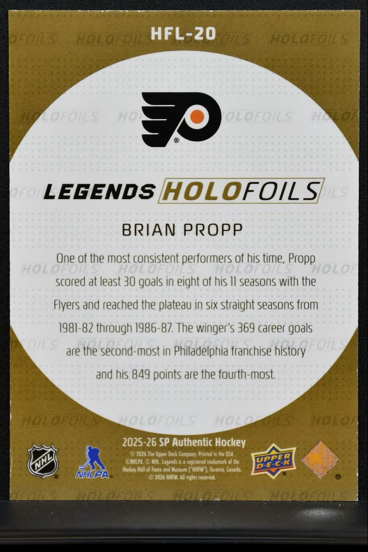 2025-26 SP Authentic Holofoil Legends Brian Propp Philadelphia Flyers 0573