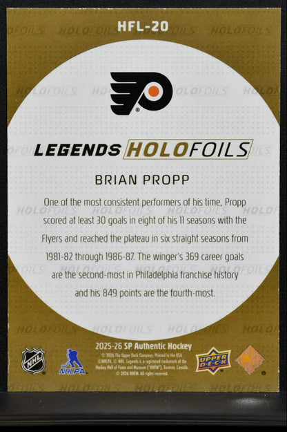 2025-26 SP Authentic Holofoil Legends Brian Propp Philadelphia Flyers 0573