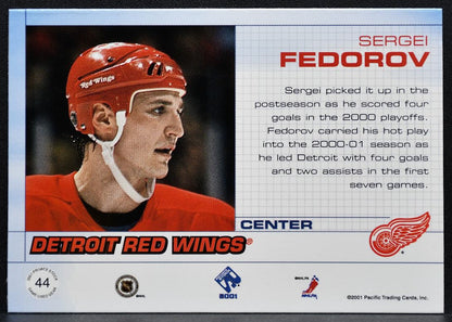 2001-02 Pacific Private Stock Jersey Sergei Fedorov Jersey 8728