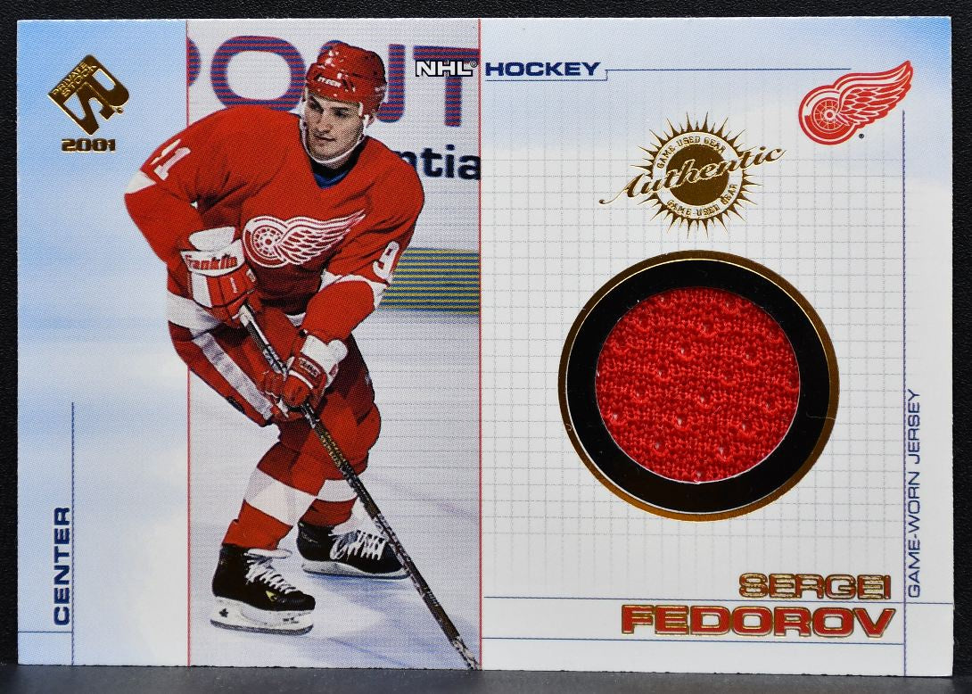 2001-02 Pacific Private Stock Jersey Sergei Fedorov Jersey 8728