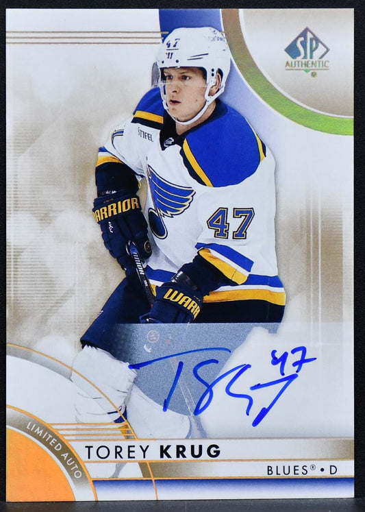 2023-24 SP Authentic Limited Auto Torey Krug 67 St. Louis Blues Auto