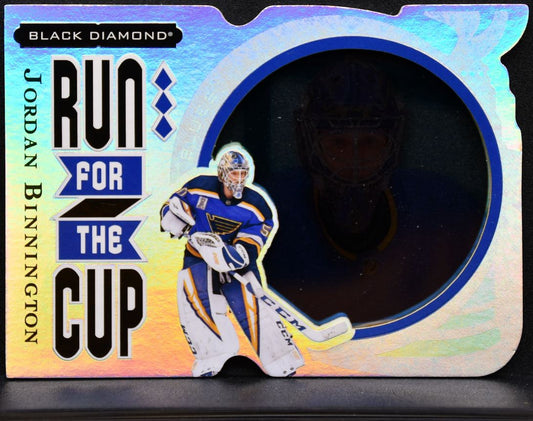 2020-21 UD Black Diamond Run for the Cup Jordan Binnington RUN-JB Blues /99 0441
