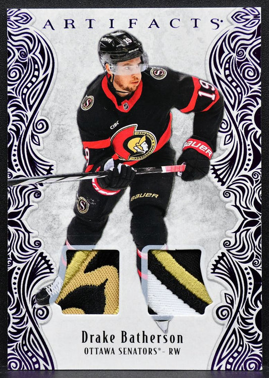 2025-26 UD Artifacts Purple Material Drake Batherson Ottawa Senators /25 Patch 3934