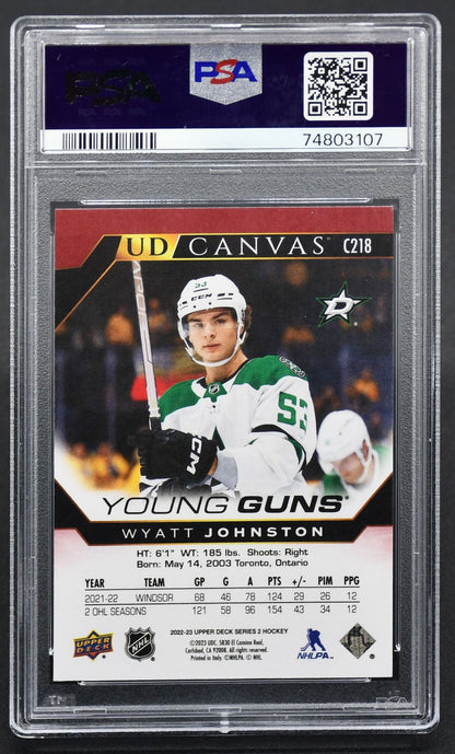 2022-23 UD Series 2 UD Canvas Young Guns Wyatt Johnston C218 RC