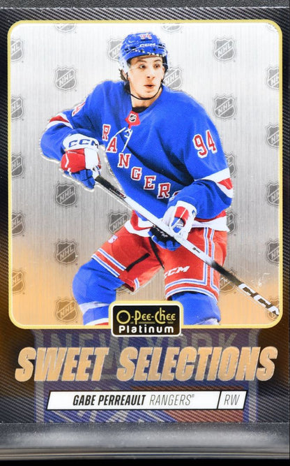 2025-26 O Pee Chee Platinum Sweet Selections Gabe Perreault SS-8 Rangers RC 7672