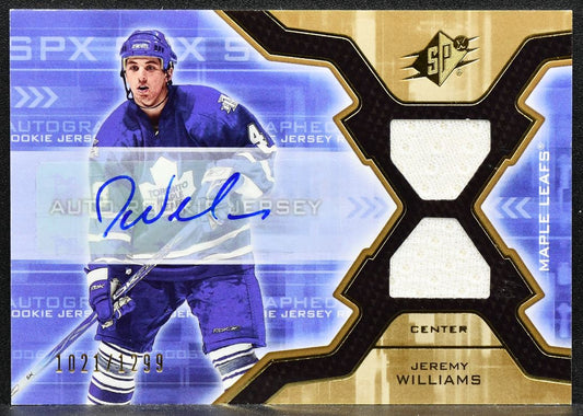 2006-07 SPx Auto Rookie Jersey Jeremy Williams 171 RC Auto 1021/1299 Jersey 9521
