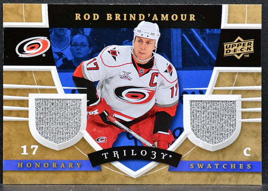 2008-09 UD Trilogy Honorary Swatches Rod Brind'Amour Hurricanes Jersey 9068