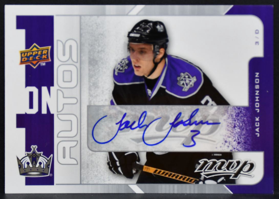 2008-09 UD MVP One on Jack Johnson/Brendan Bell A-BJ Kings / Senators Auto 7969